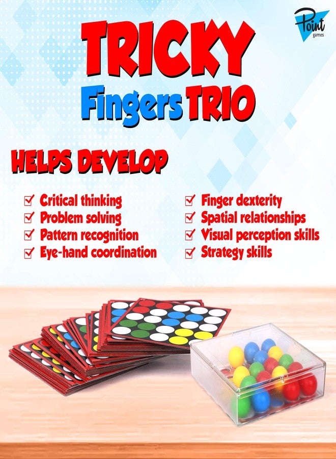 Point Games Therapy Games for Kids, Tricky Fingers Trio, Puzzle Games, Sensory Learning Game, Fun for Entire Family, Ages 4+ - Image 2